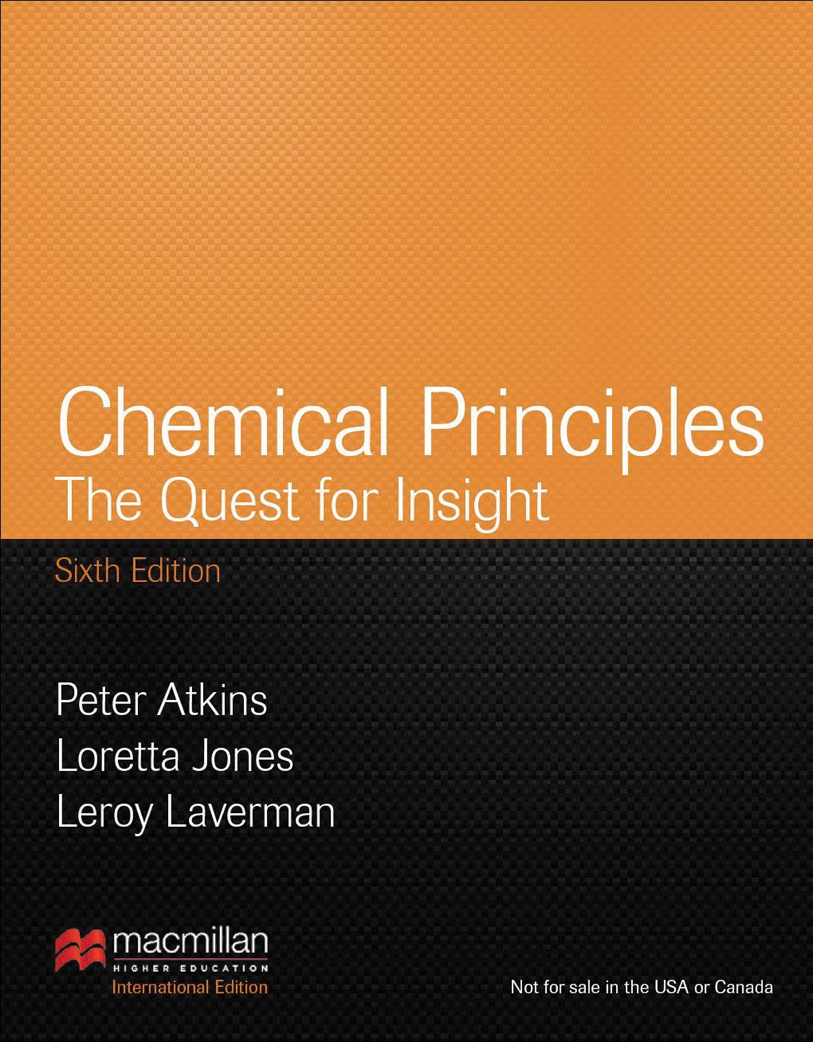Chemical Principles: The Quest for Insight