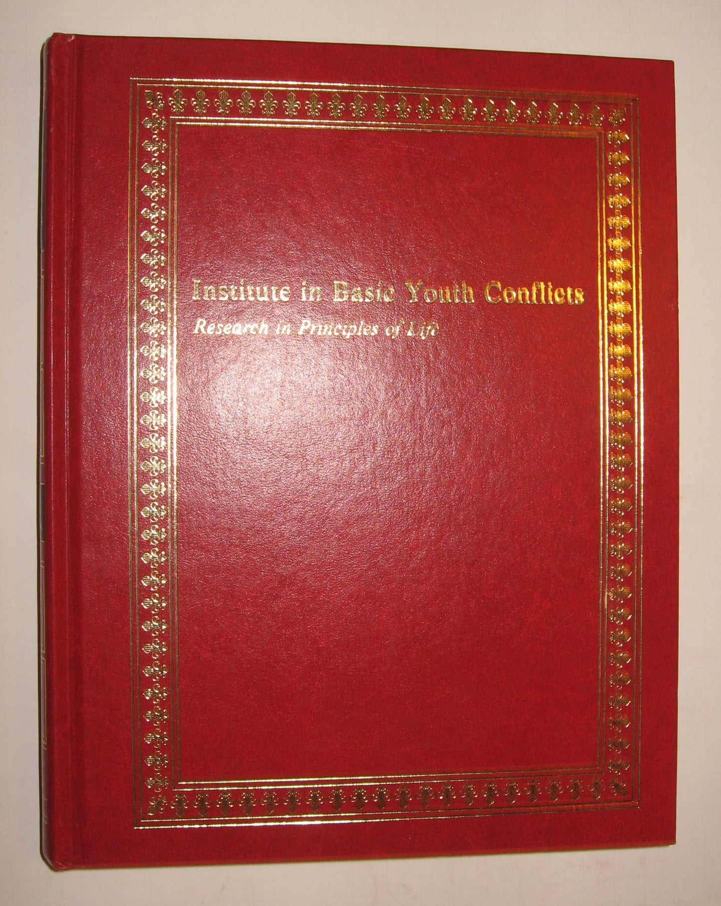 Institute in Basic Youth Conflicts : Research in Principles of Life