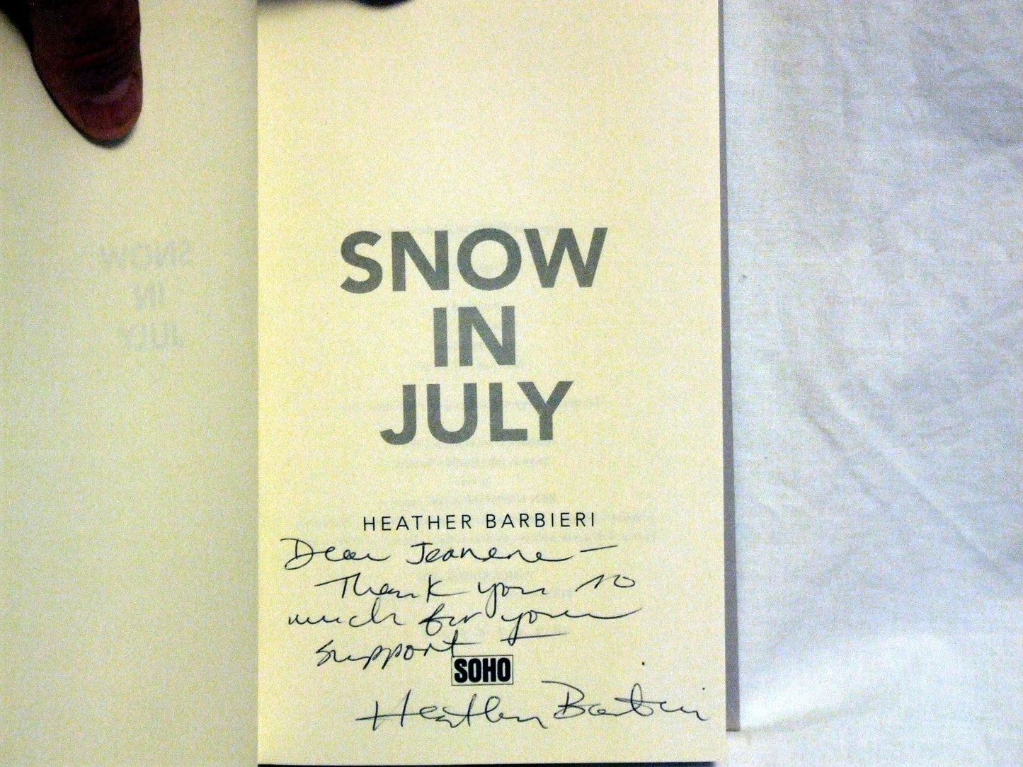 Snow in July: a novel