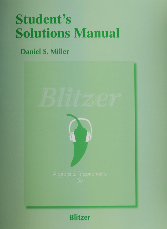 Student's Solutions Manual for Algebra and Trigonometry