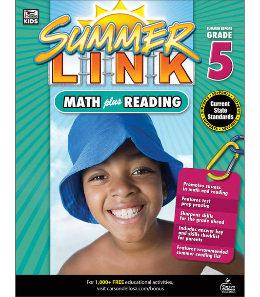 Math Plus Reading Workbook: Summer Before Grade 5 (Summer Link)