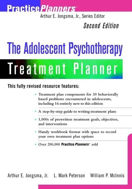 The Adolescent Psychotherapy Treatment Planner, 2nd Edition