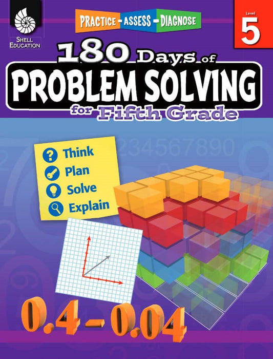 Shell Education 180 Days of Problem Solving for Fifth Grade (180 Days of Practice)