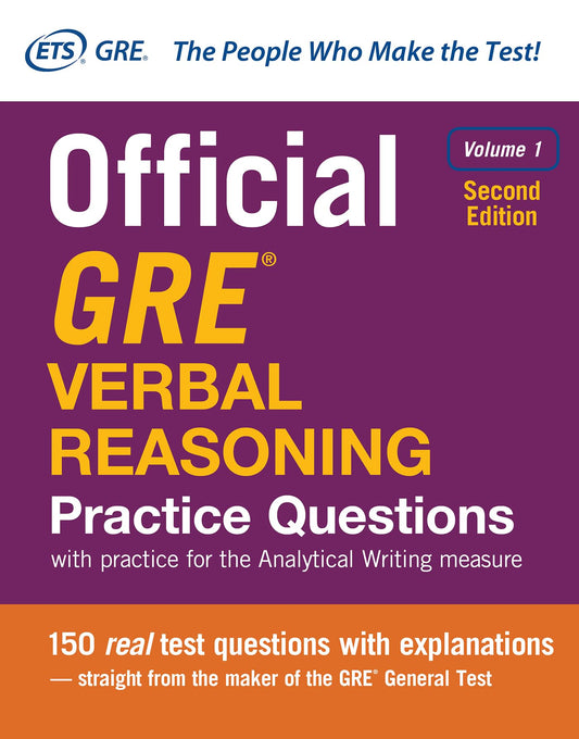 Official GRE Verbal Reasoning Practice Questions, Second Edition, Volume 1