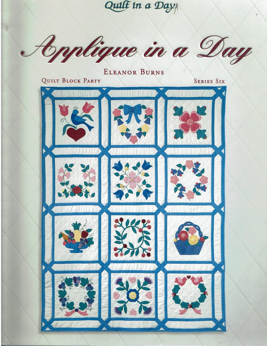 Applique in a Day (Quilt Block Party), Series 6, with 12 pattern inserts