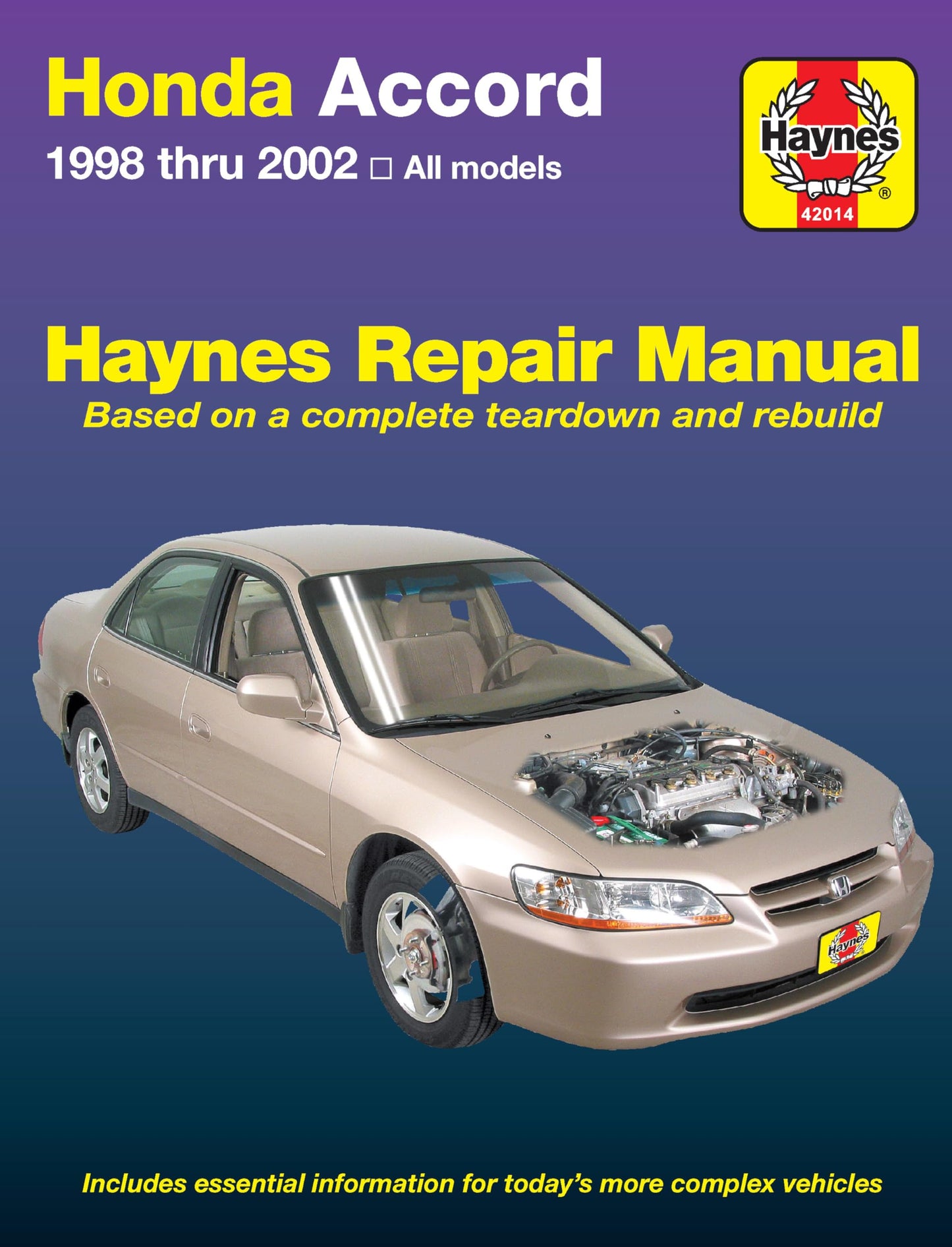 Honda Accord 1998 thru 2002 Haynes Repair Manual: All Models