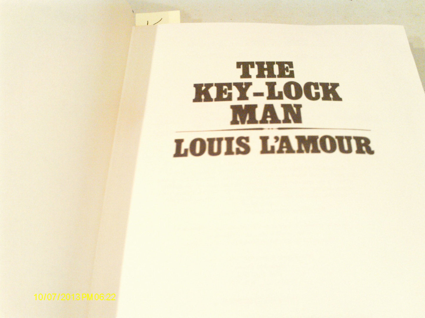 Key Lock Man (The Louis L'Amour Collection)